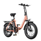 Electric Bike ENGWE L20 2.0 - Motor 750W  Battery 52V13AH 20 Inch Mechanical Disc Brake - Pink